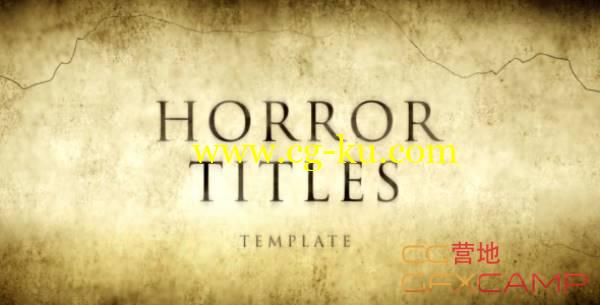 AE模板-恐怖电影开场胶片文字标题 Horror Movie Titles的图片1