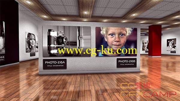AE模板-照片画廊艺术展览 Photo Art Gallery 3D的图片1