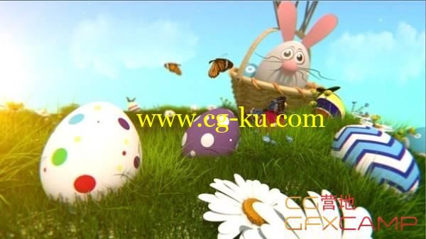AE模板-复活节蝴蝶彩蛋兔子开场Logo展示 Easter Egg的图片1