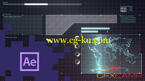 HUD高科技面板制作AE教程 After Effects Creating an Awesome Futuristic HUD Tutorial的图片1