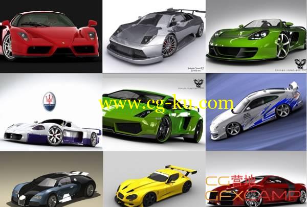 跑车汽车3D模型合集 3D Models – Car Collection的图片1