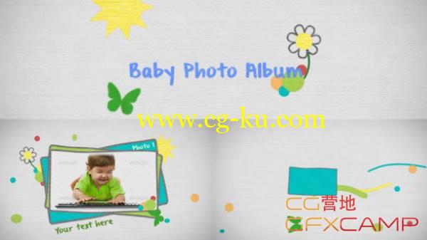 AE模板-卡通儿童可爱小孩粉笔手绘相册展示片头 Baby Photo的图片1