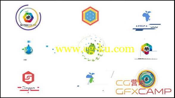 AE模板-扁平化企业公司创意Logo展示 Flat Corporate Logos的图片1