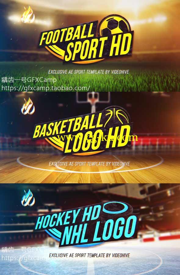 AE模板-足球篮球体育游戏赛事粒子消散能量电流Logo展示的图片2