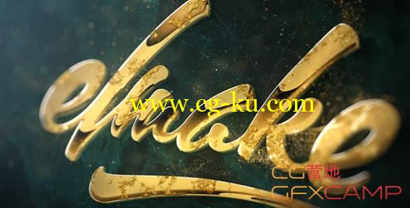 AE模板-大气震撼粒子汇聚金色3D文字 Epic Golden Logo的图片1