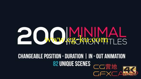 AE模板-200个简洁人名字幕条标题MG动画 Minimal Motion Titles Pack的图片1