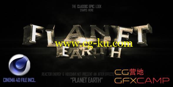 AE/C4D模板-钢铁3D文字旋转动画游戏电影预告宣传片标题 Planet Earth的图片1