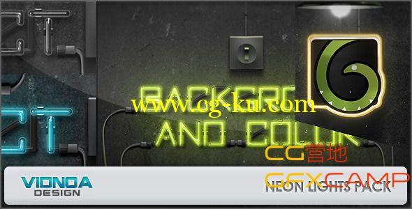 霓虹灯Logo展示包 VideoHive Neon Lights Pack的图片1