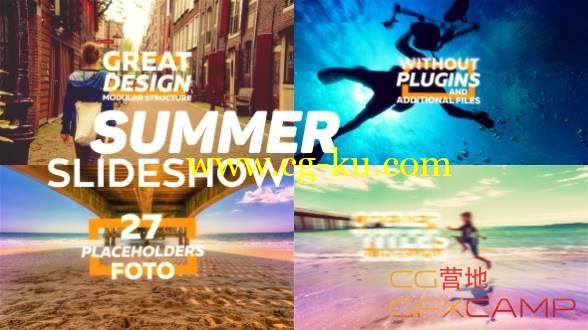 AE模板-夏天清晰创意幻灯片切换展示片头 Summer Slideshow的图片1