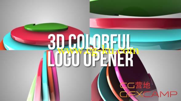 AE模板-三维彩色立体Logo翻转展示 3D Colorful Logo Opener的图片1