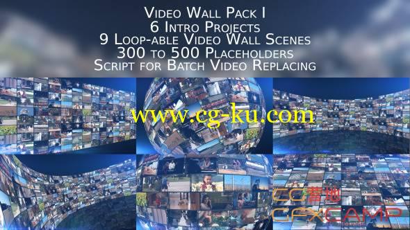 AE模板-环形视频照片墙视频片头 Video Wall Pack I的图片1