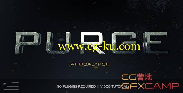 AE模板-游戏3D文字大气片头宣传预告片 Purge Trailer的图片1