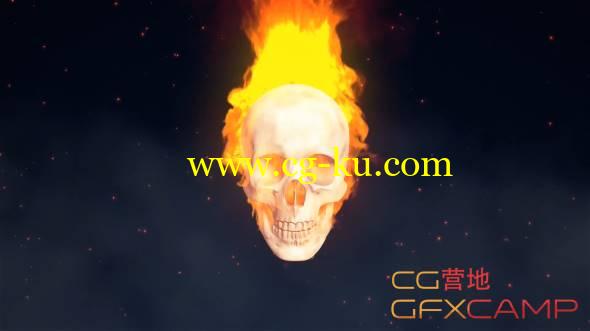 恶灵骑士火焰骷髅头C4D教程 TurbulenceFD Fire Skull - Cinema 4D and After Effects Tutorial的图片1