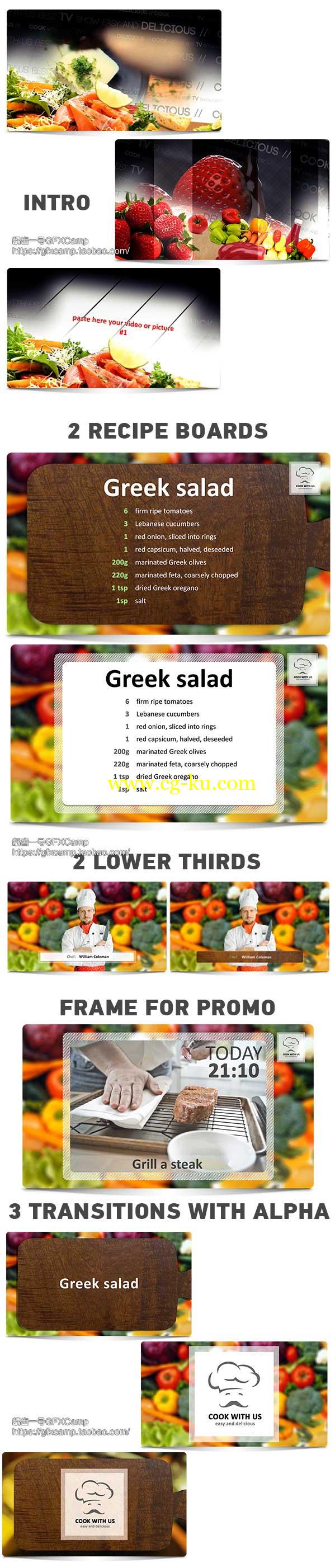 AE模板-厨房美食水果蔬菜电视节目宣传预告栏目包装的图片2