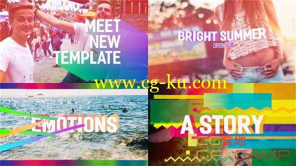 AE模板-多彩夏日旅游活动视频宣传 Bright Summer Opener的图片1