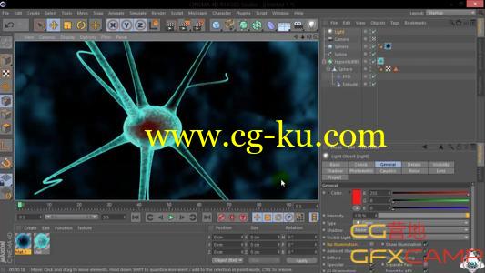 C4D神经细胞制作 3D Nerve Cell Sci-Fi的图片1
