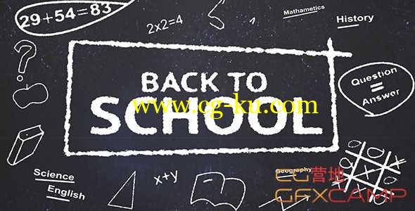 AE模板-黑板粉笔儿童学生绘画视频图片展示 Back to School的图片1