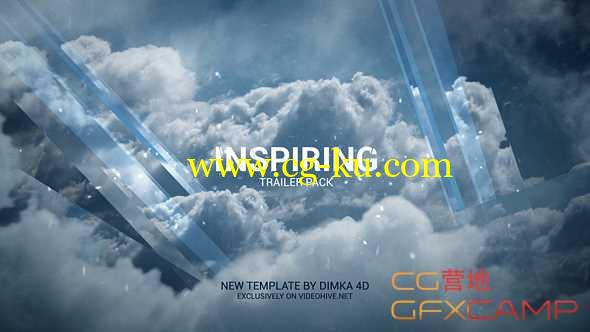 AE模板-天空云层创意图形遮罩宣传片片头 Inspiring Trailer Pack的图片1