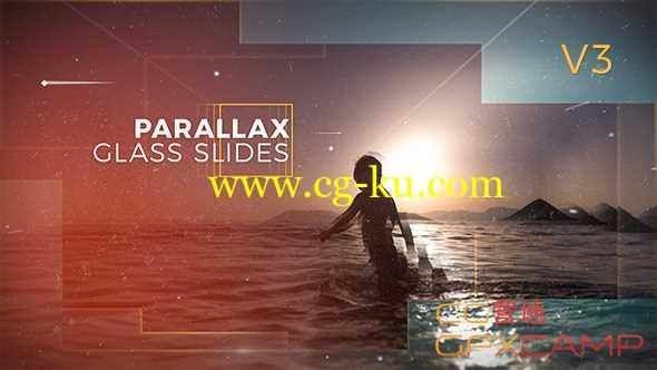 AE模板-污迹粒子图形三维视差图片展示片头 Parallax Glass Slides的图片1