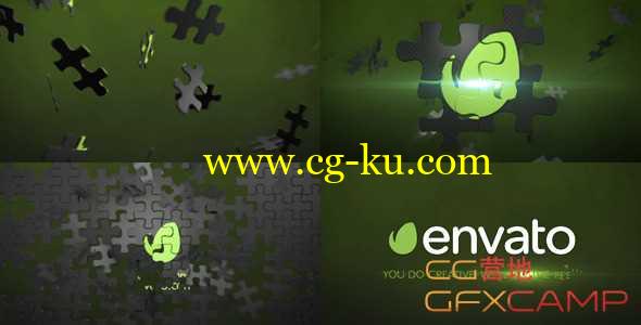 AE模板-三维拼图Logo展示动画 Puzzle Logo Animation Element 3D的图片1