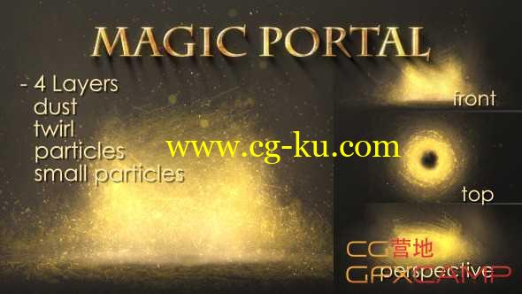 AE模板-龙卷风能量粒子传送门特效 Magic Portal的图片1
