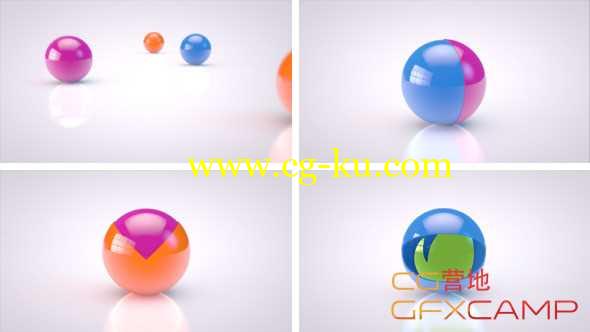 AE模板-彩色简洁小球滚动Logo展示 Dreamy Balls的图片1