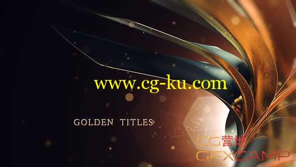AE模板-金色文字标题开场动画 Golden Titles的图片1