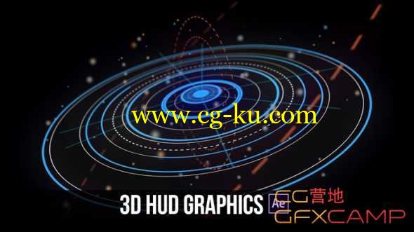 3D高科技HUD动画AE教程+工程文件 After Effects – Advanced 3D HUD Motion Graphics Tutorial的图片1