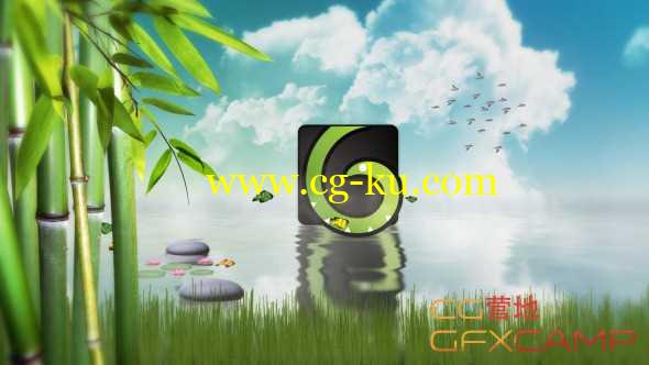 AE模板-竹林自然池塘中国风Logo展示 Nature Logo Revealer的图片1