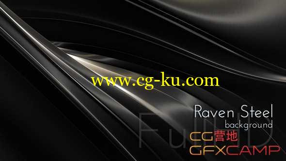 黑色抽象流动背景高清视频素材 Raven Steel Background的图片1