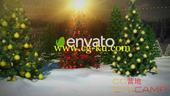 AE模板-圣诞树文字Logo动画 Christmas Logo的图片1
