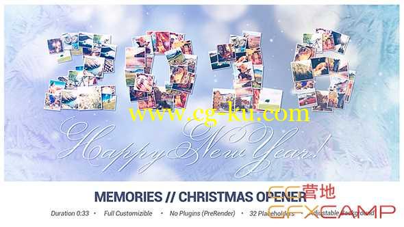 AE模板-圣诞节回忆相册照片展示 Memories Christmas Opener的图片1