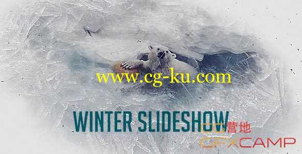 AE模板-冬季结冰相框遮罩图片展示片头 Winter Project Slideshow的图片1