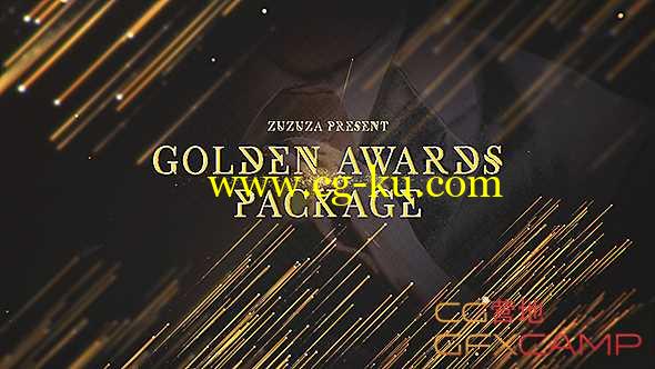 AE模板-金色线条颁奖店里晚会片头包装 Golden Awards Package的图片1