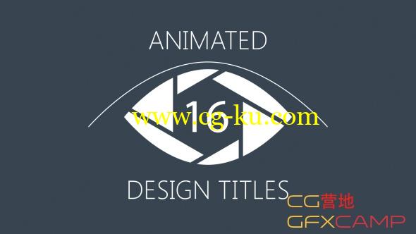 AE模板-16个创意文字标题片头动画 16 Animated Design Titles的图片1