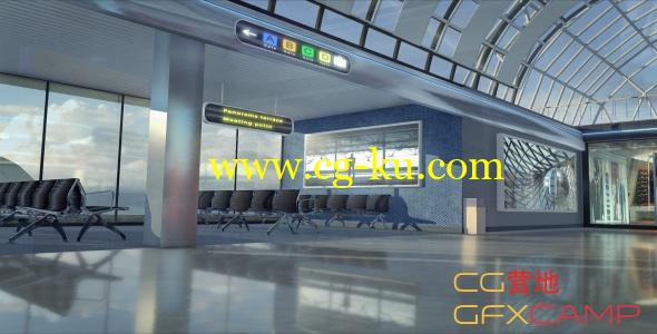 AE模板-E3D飞机航班机场三维动画包装片头 Airport Gallery Package的图片1