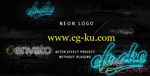 AE模板-霓虹灯文字Logo动画开场 Neon的图片1