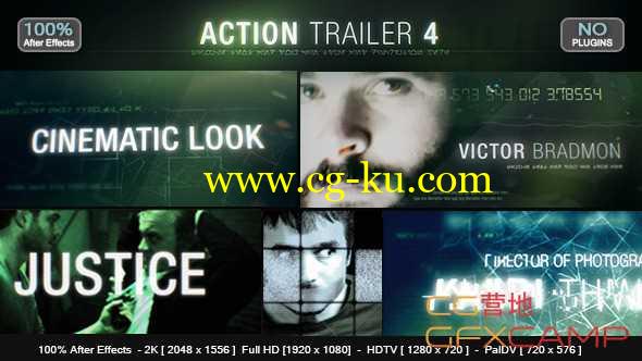 AE模板-动作电影宣传片预告片 Action Trailer 4的图片1