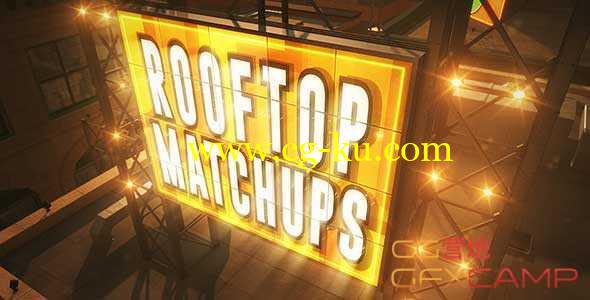AE模板-屋顶广告牌三维体育包装开场 Rooftop Matchups的图片1