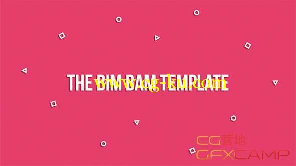 AE模板-扁平化弹性文字标题开场 The Bim Bam Template的图片1