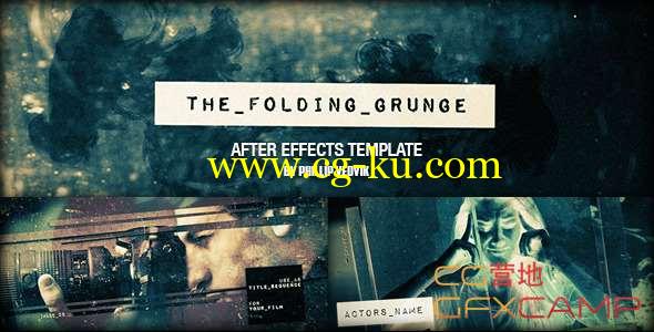 AE模板-犯罪恐怖底片开场片头 The Folding Grunge的图片1