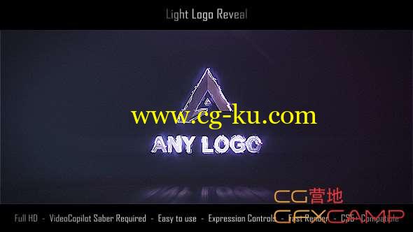 AE模板-能量描边Logo动画展示 Light Logo Reveal的图片1