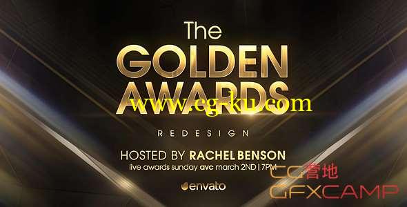 AE模板-金色粒子颁奖包装片头动画 Golden Awards Opener Redesign的图片1