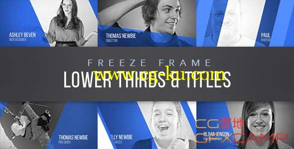 AE模板-公司企业人物定格信息介绍包装 Freeze Frame Lower Thirds的图片1