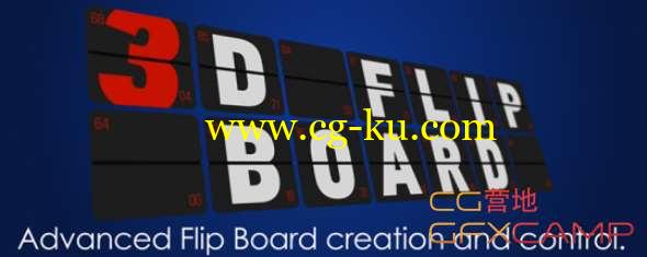 文字翻转转动板AE脚本 Aescripts 3D Flip Board v1.0 + 使用教程的图片1