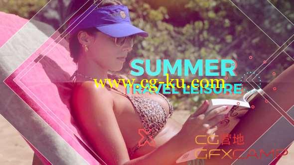 AE模板-夏天时尚假期旅游视频片头 Summer的图片1