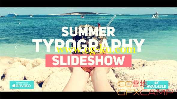 AE模板-夏日节奏感文字标题图片开场 Summer Typography Slideshow的图片1