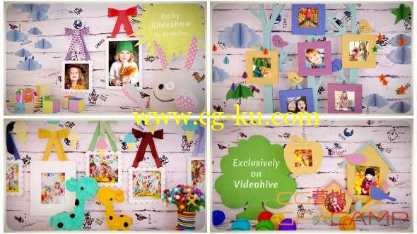 AE模板-可爱儿童婴儿片头栏目包装 Baby Slideshow的图片1