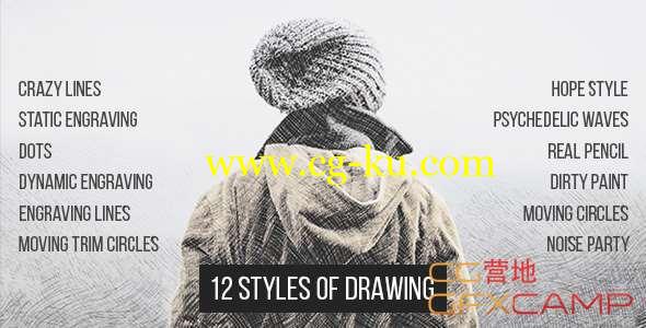 AE模板-手绘素描风格视频动画 12 Styles Of Drawing的图片1