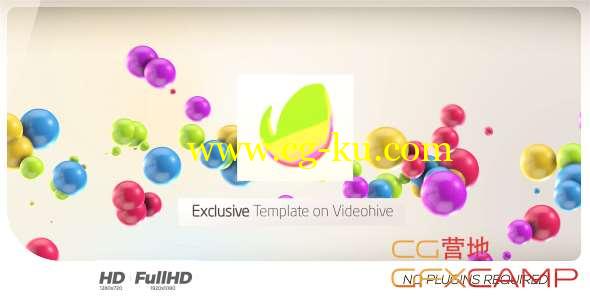 AE模板-色彩小球Logo动画 Colorful 3D Balls Kids logo的图片1